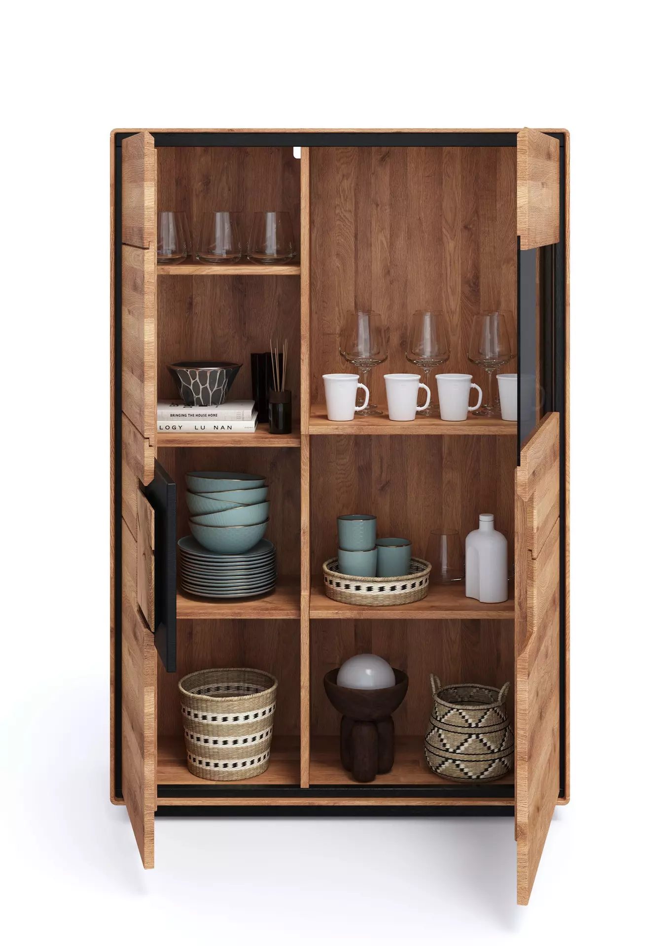 Highboard WZ-0625 GK Möbel Holz 40 x 152 x 100 cm