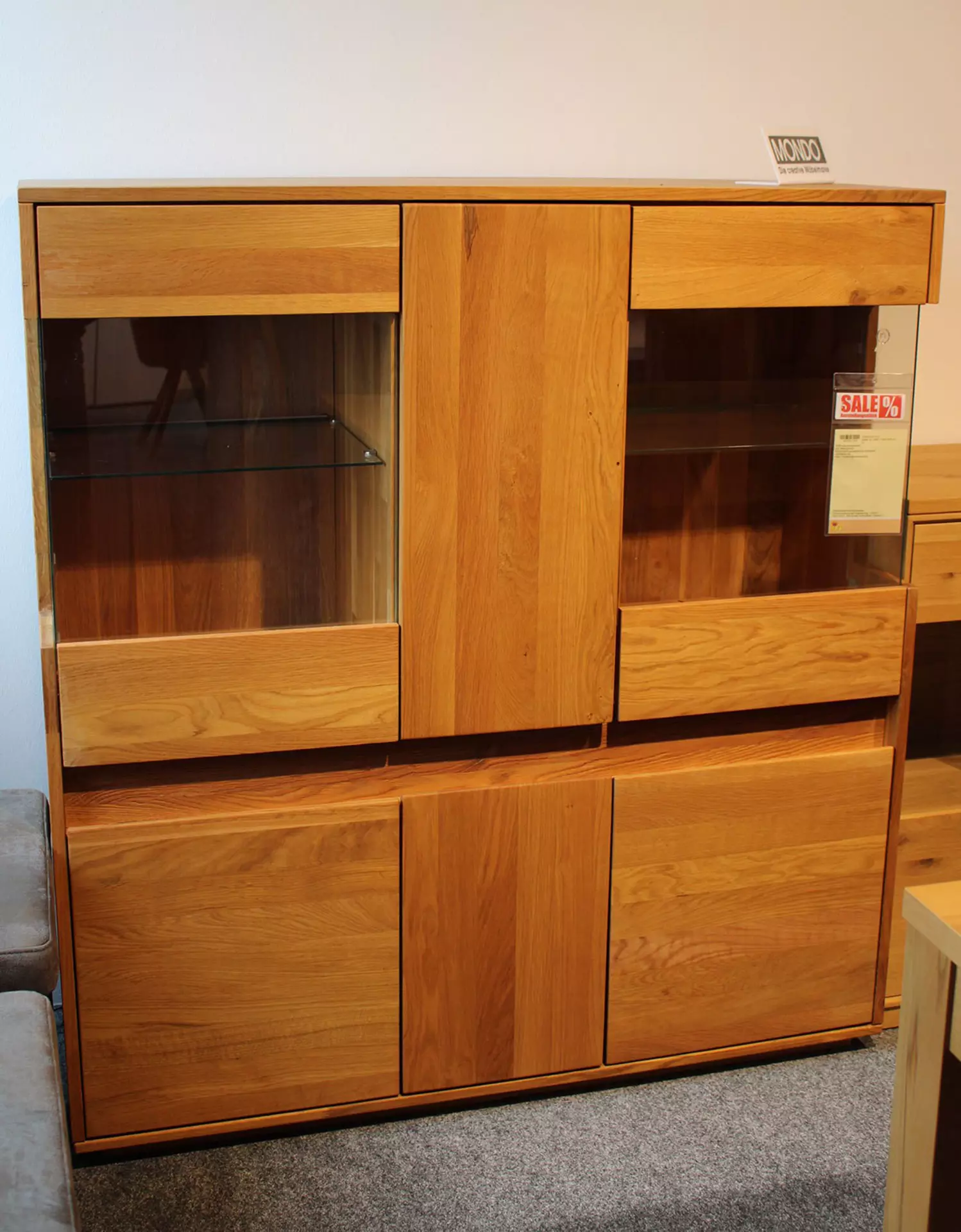 Ausstellungsstück Highboard Texas von Quadrato in Holz braun