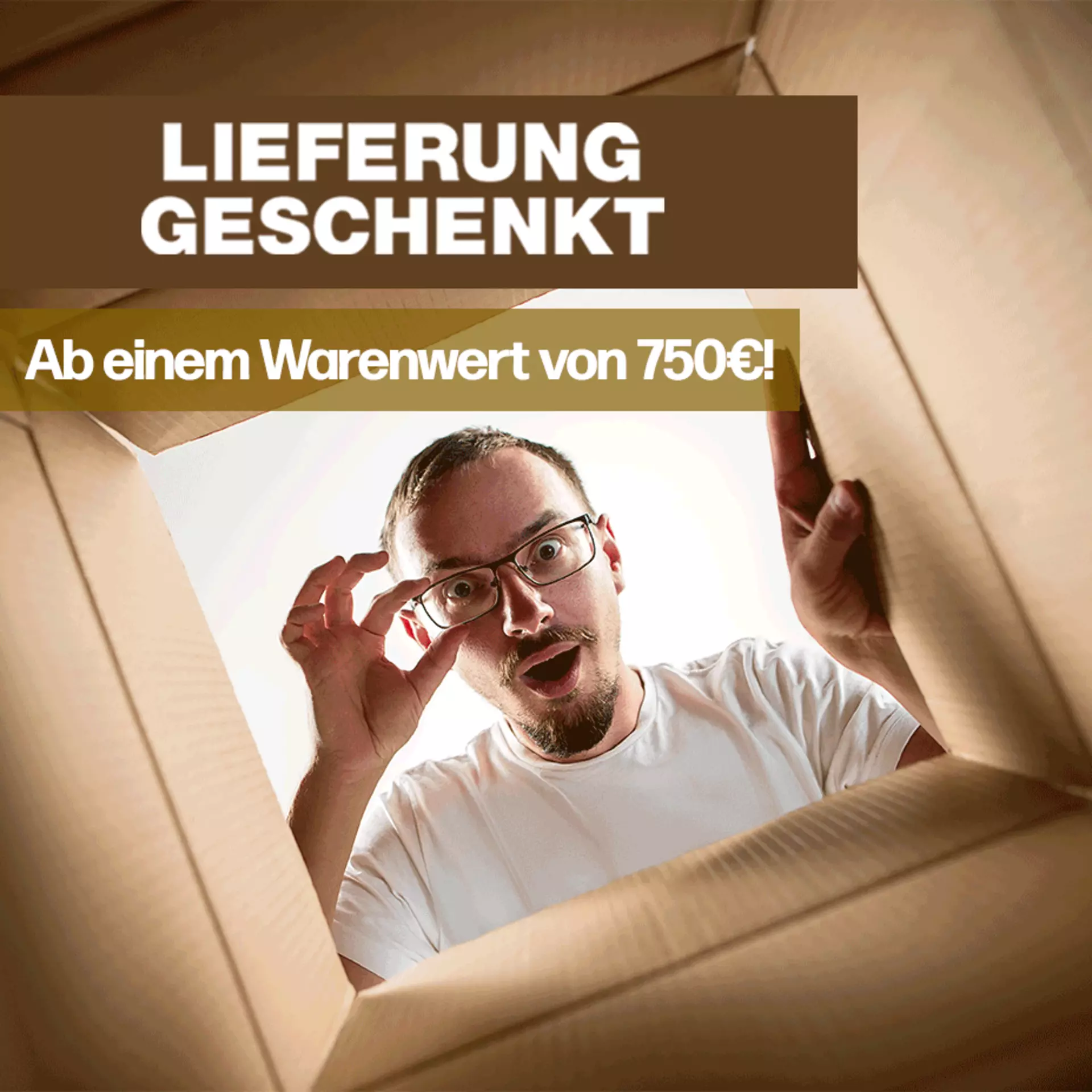 Lieferung geschenkt! Nur jetzt bei Möbel Inhofer schenken wir Ihnen die Lieferung innerhalb Deutschlands ab einem Warenwert von 750,-€