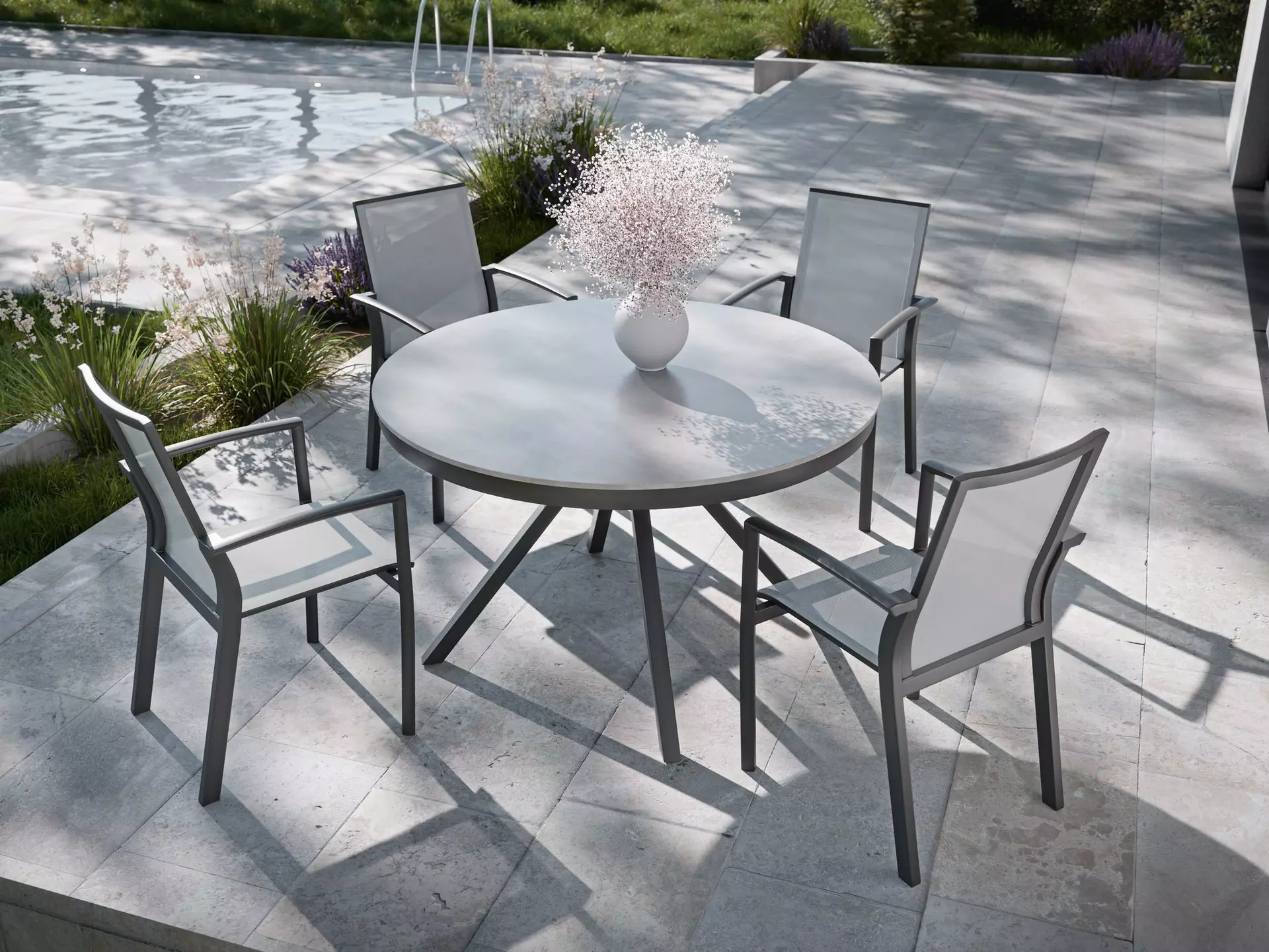 Gartensessel SAVONA Outdoor Metall 55 x 88 x 63 cm