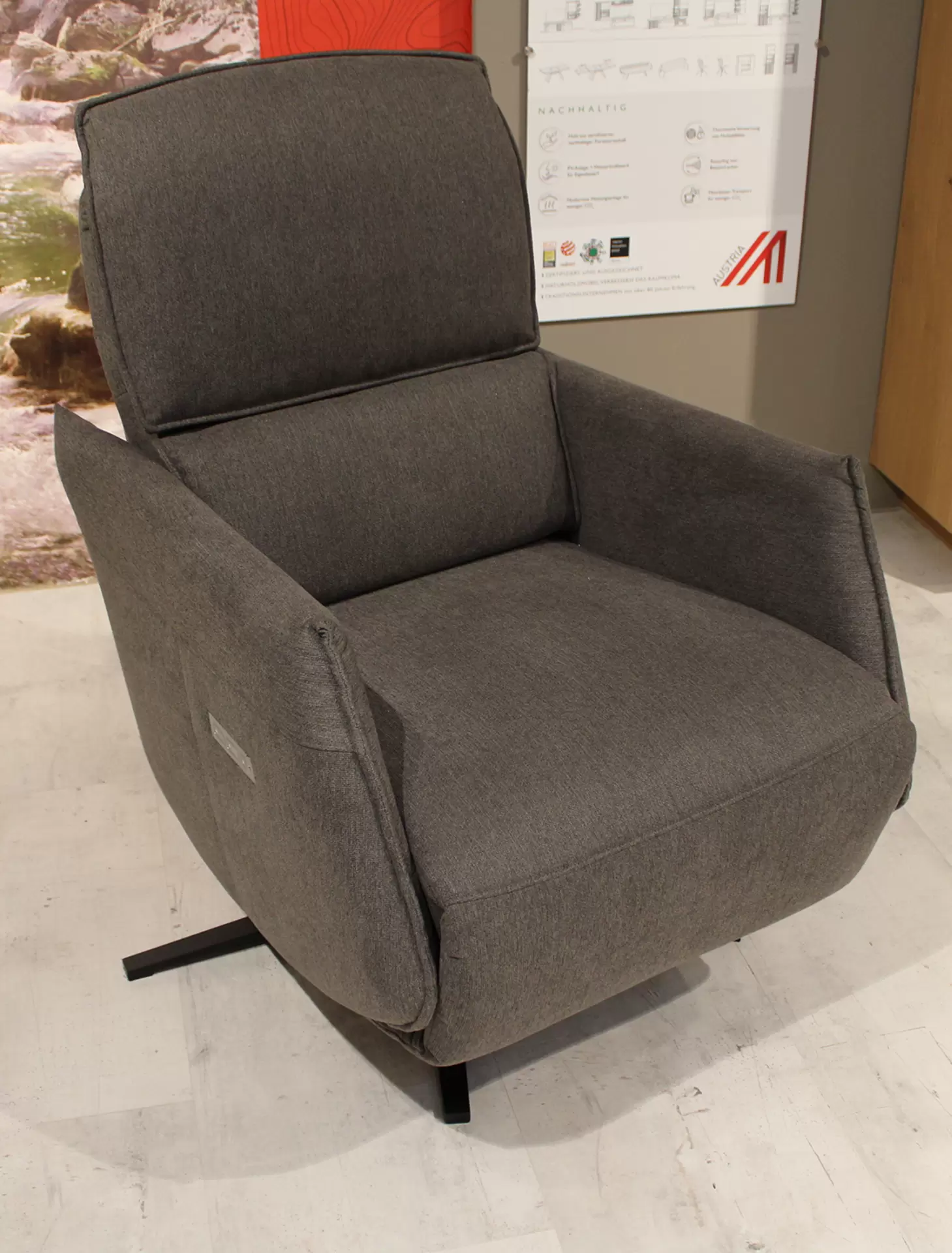 Relaxsessel S700 Bezug Stoff Grau