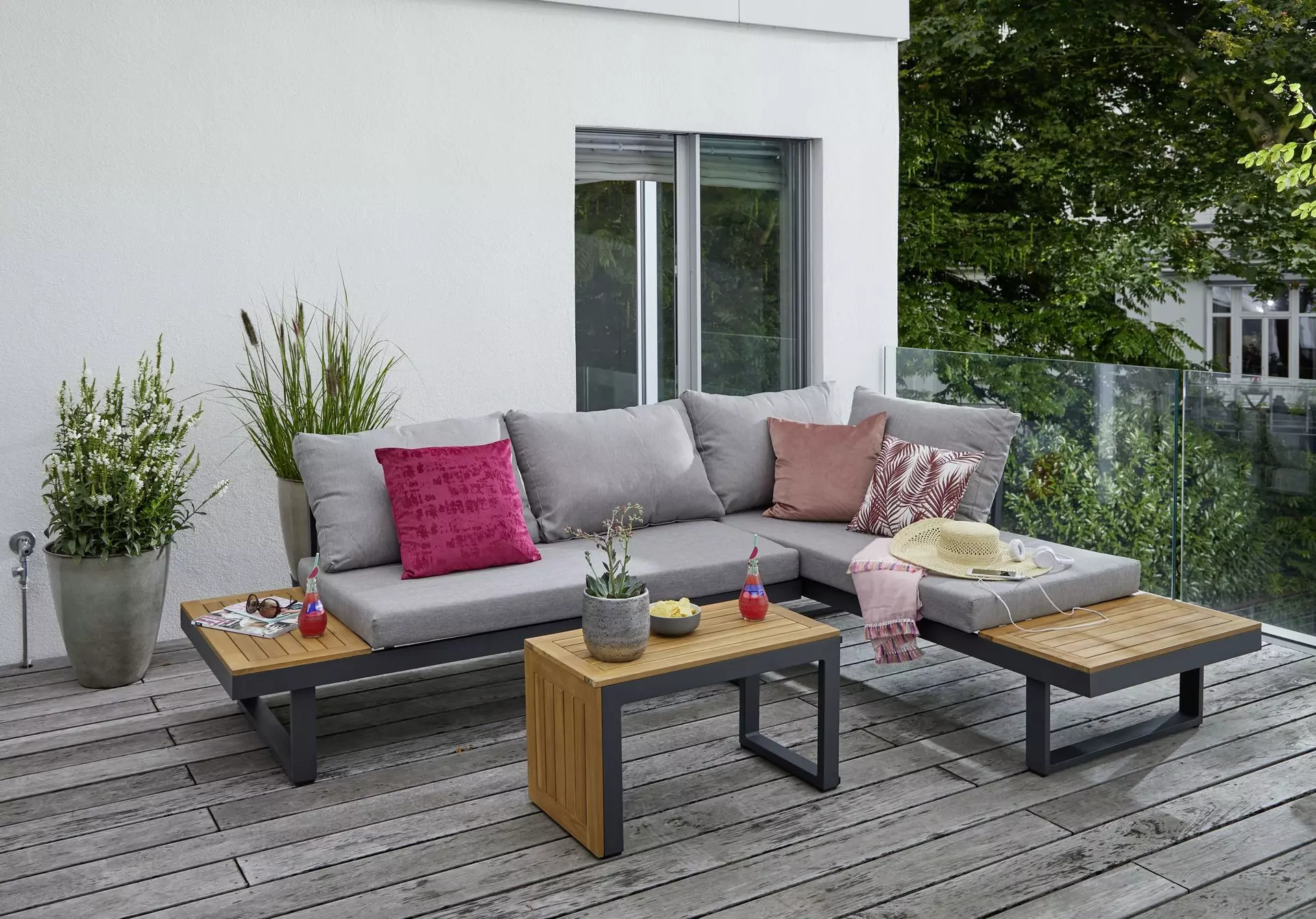 Loungesofa ARIDE Outdoor Textil 78 x 70 x 175 cm