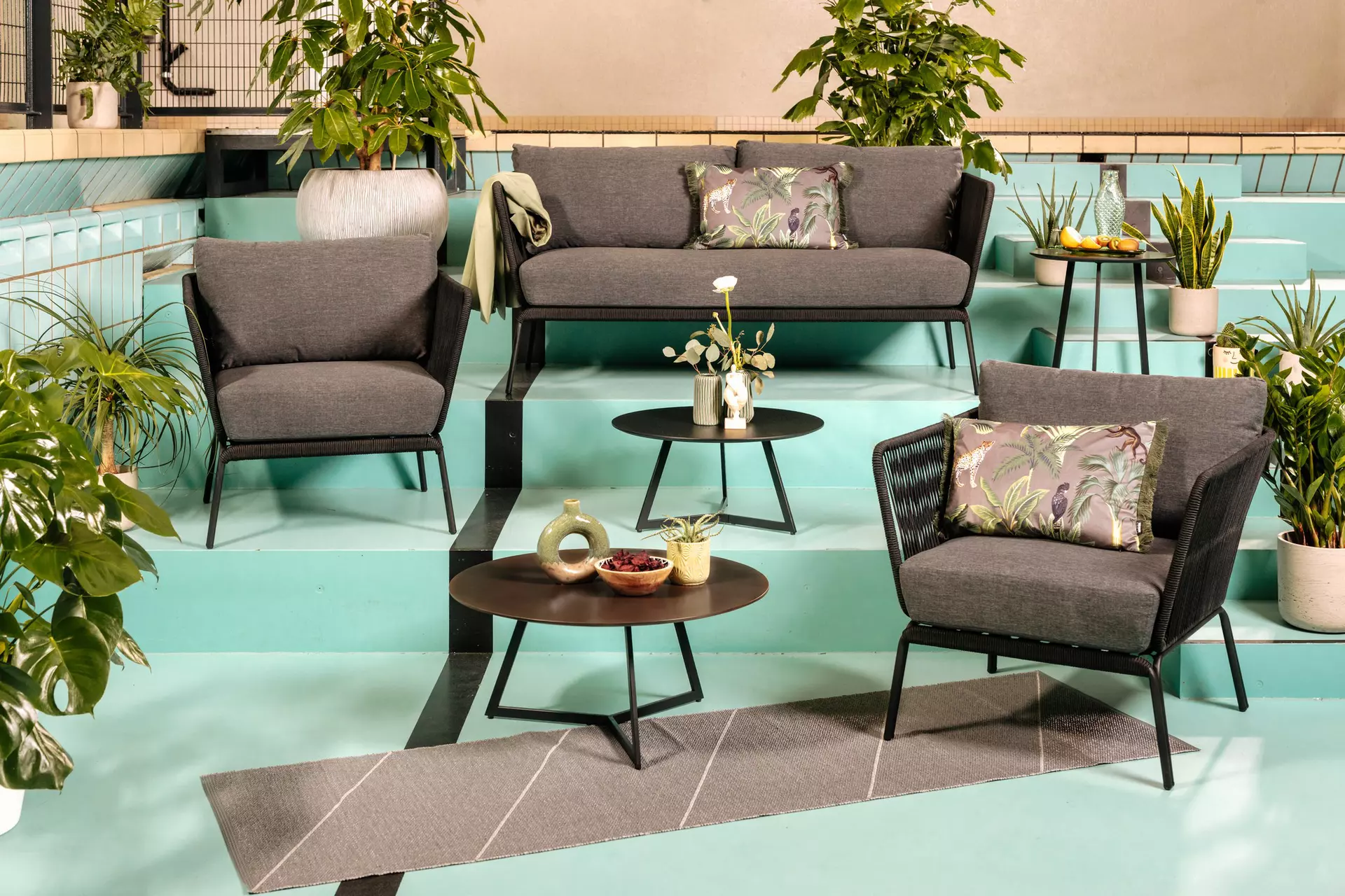 Loungesofa Lion Cosmic Textil 76 x 70 x 175 cm