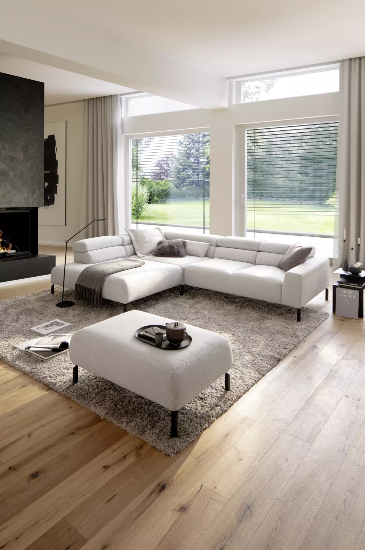 Polstergarnitur SPRING MOVE LASCONDO Textil 223 x 75 x 293 cm