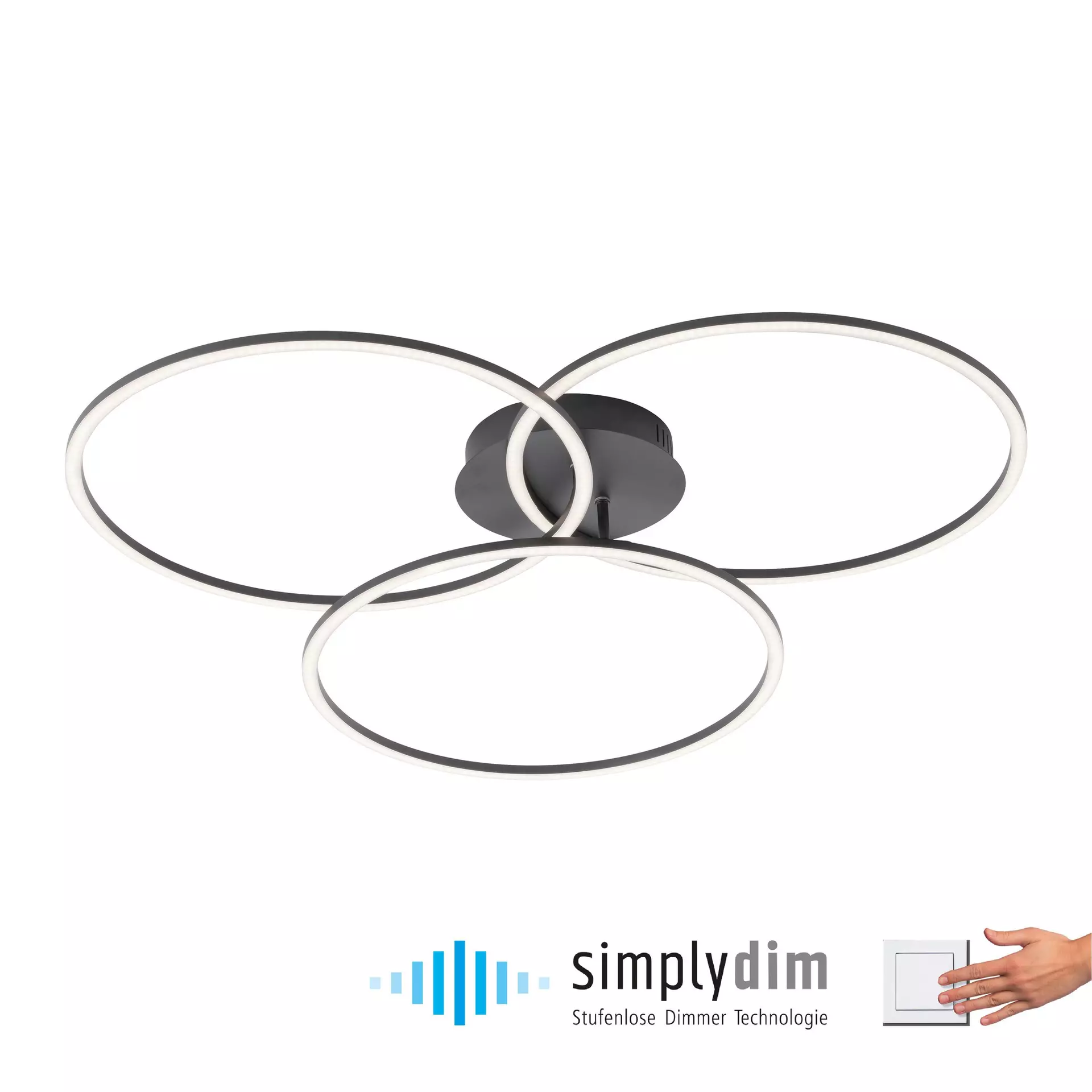 Deckenleuchte IVANKA JUST LIGHT Metall 76 x 9 x 79 cm