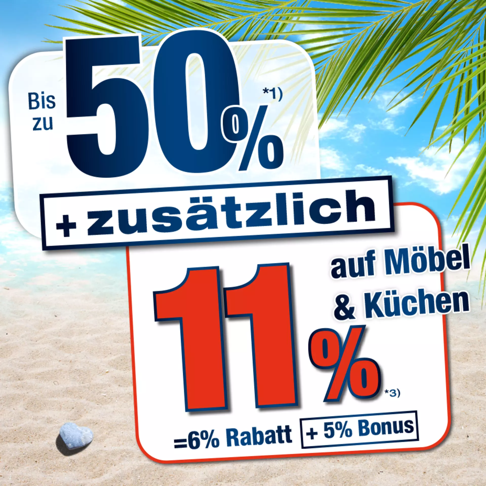 Entdecken Sie im Zuge des Möbel Inhofer Ferienfestivals bis zu 50% Rabatt und zusätzlich 11% auf Möbel und Küchen