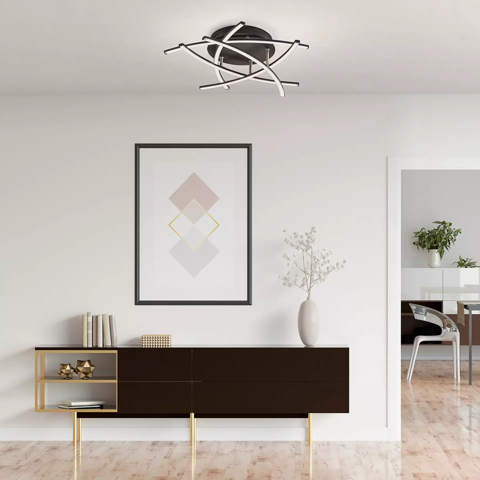 Deckenleuchte Cross TW Fischer-Honsel Metall 