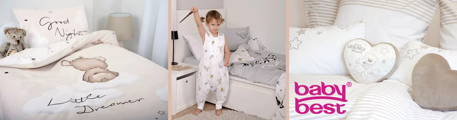Süße Baby-Bettwäsche Banner von Babybest 