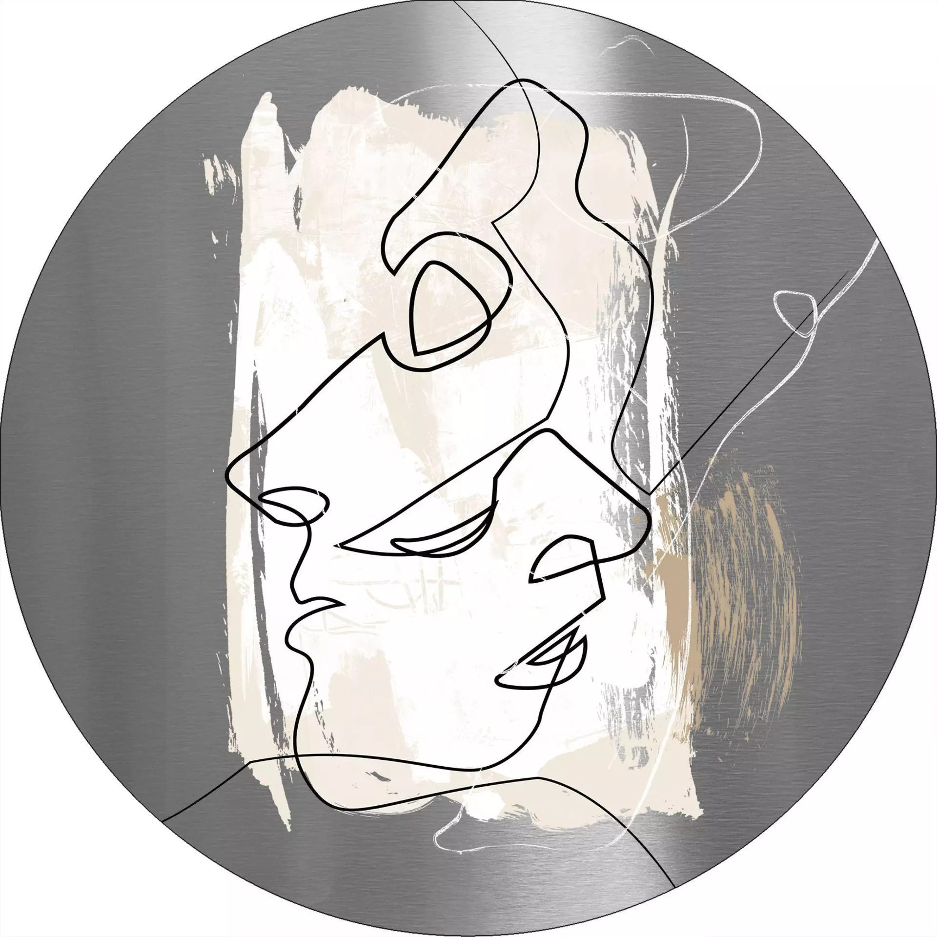 Bild Face Lines II Pro-Art Metall 98 x 98 x 1 cm