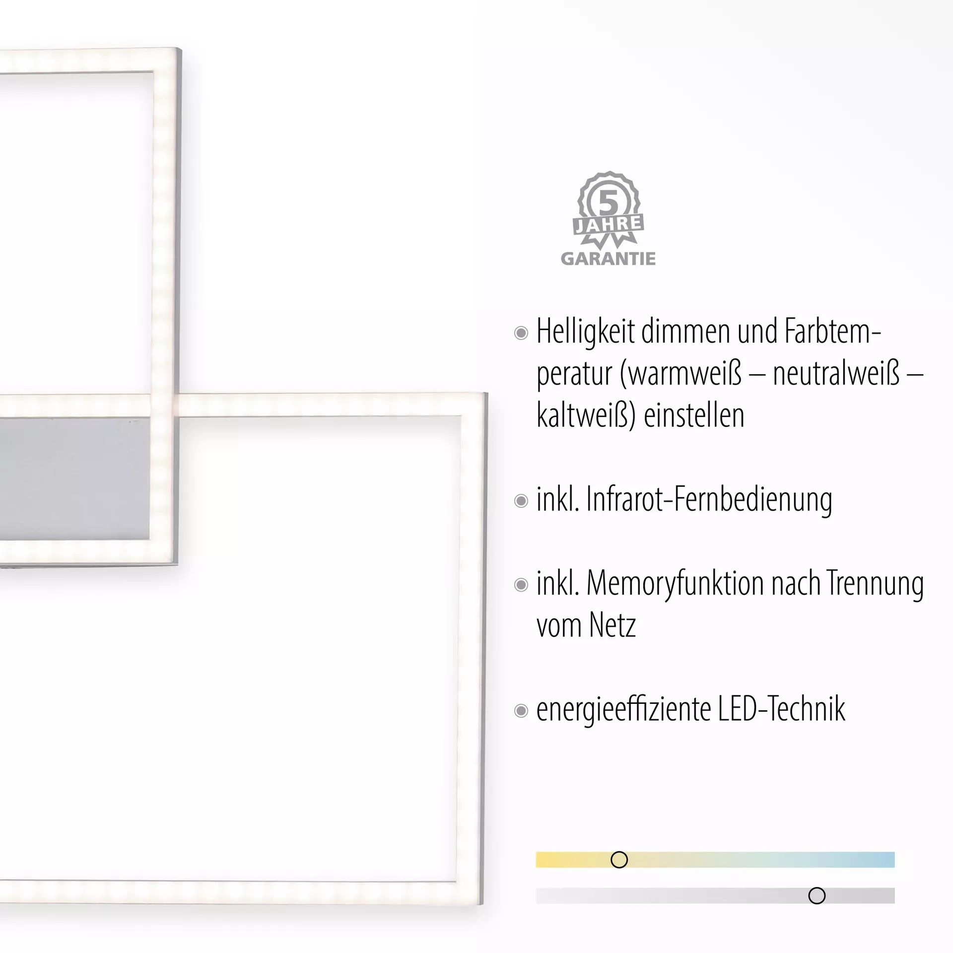 Deckenleuchte IVEN JUST LIGHT Metall 56 x 7 x 75 cm