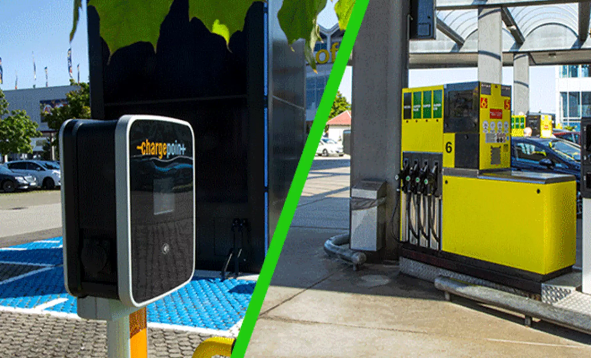 Tanken bei Möbel Inhofer - für Verbrenner und E-Autos