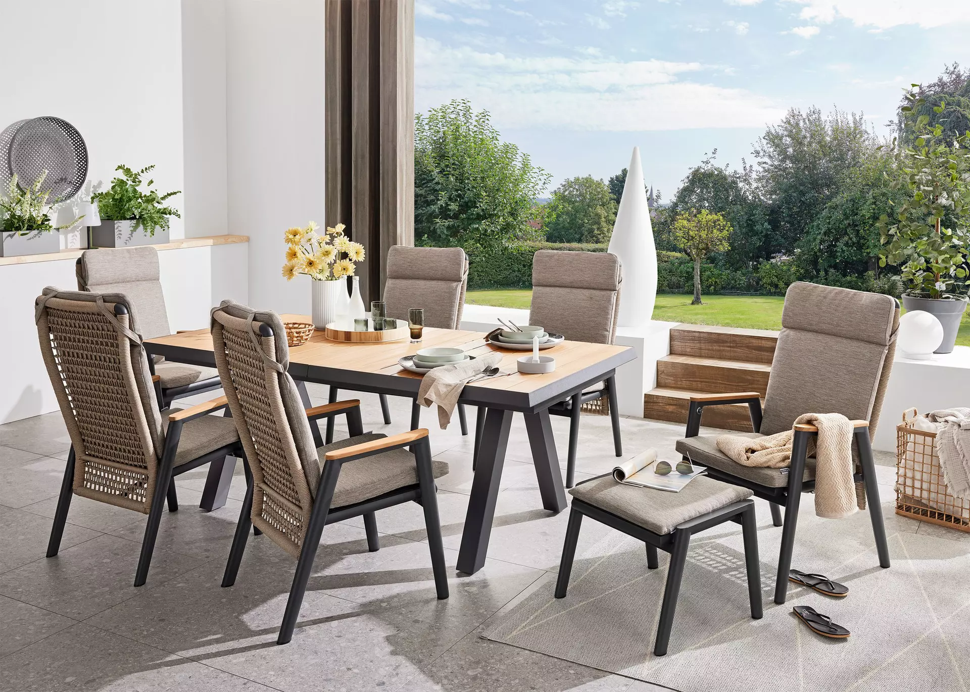 Gartenstuhl LATEA MONDO Textil 60 x 108 x 83 cm