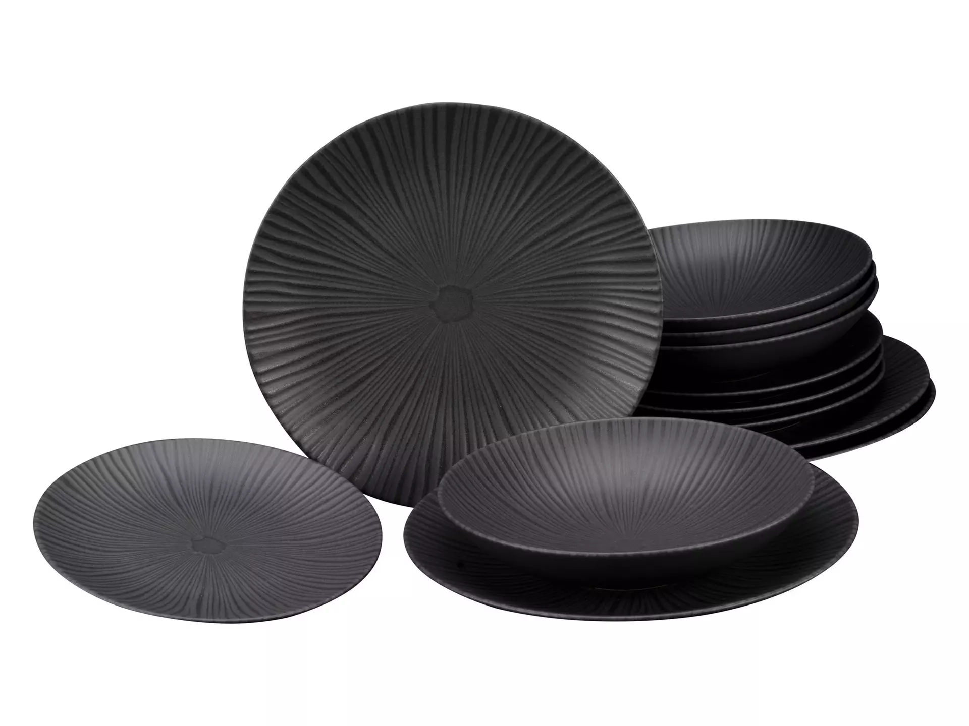 Tafel-Service Keramik-Geschirr in Schwarz kaufen