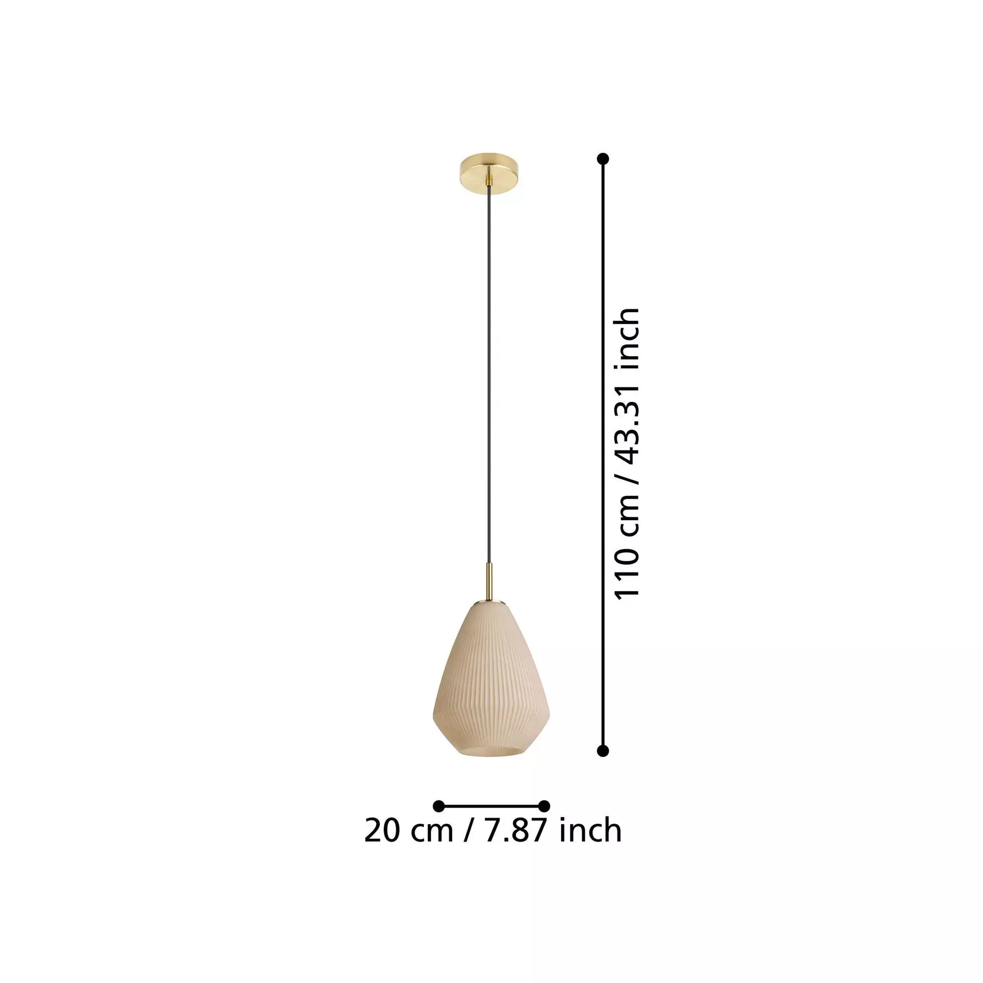 Hängeleuchte CAPRAROLA Eglo Metall 20 x 110 x 20 cm