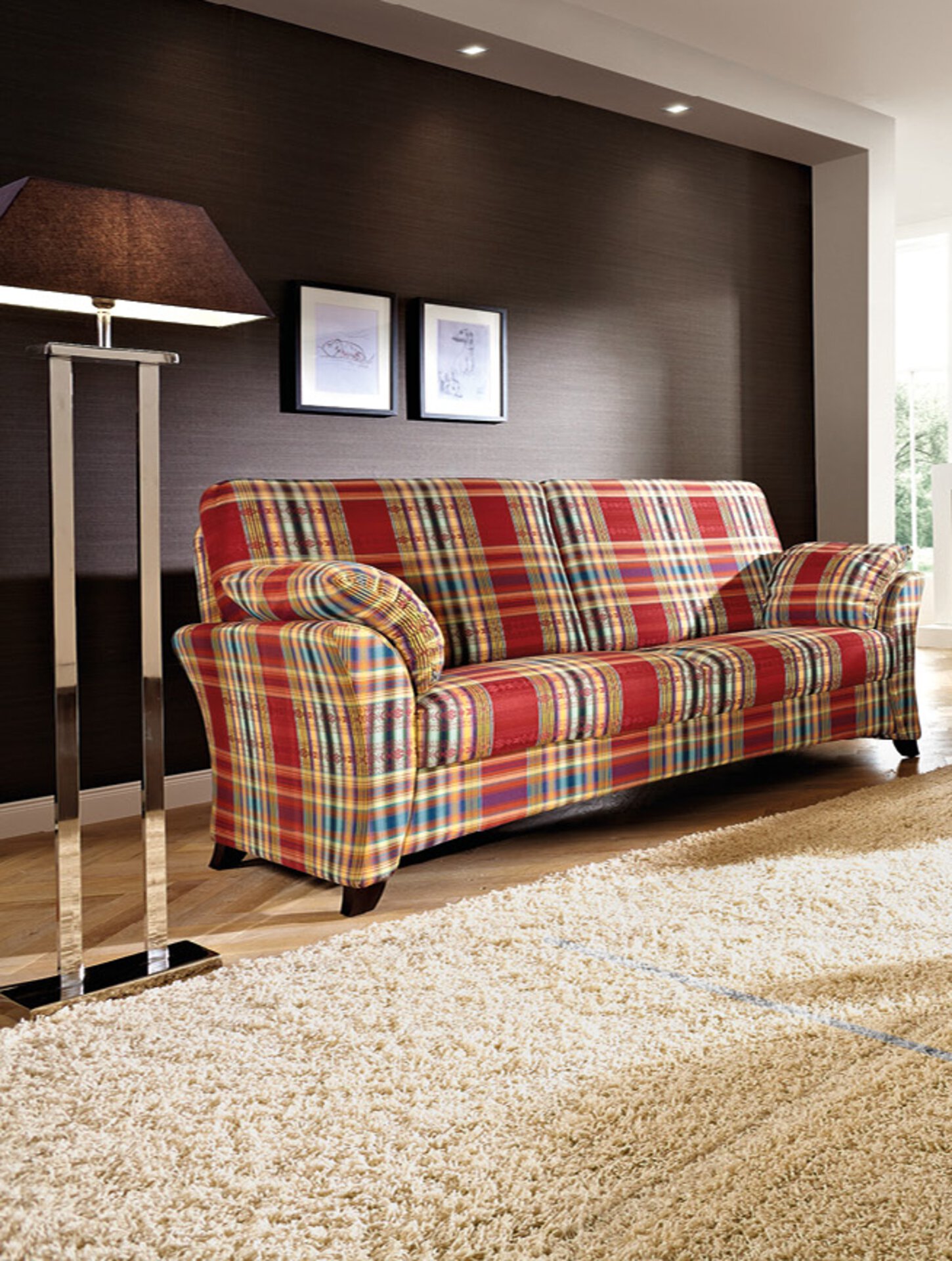 Sofa 3-Sitzer SYDNEY Schröno Textil 93 x 91 x 196 cm