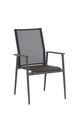 Bild von Stapelstuhl Textil grau ca. 61 x 94 x 66 cm