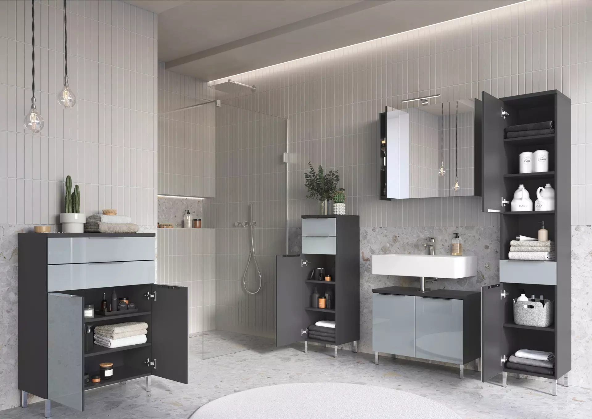 Badmöbelset Vito Corus Vito Metall 70 x 56 x 34 cm