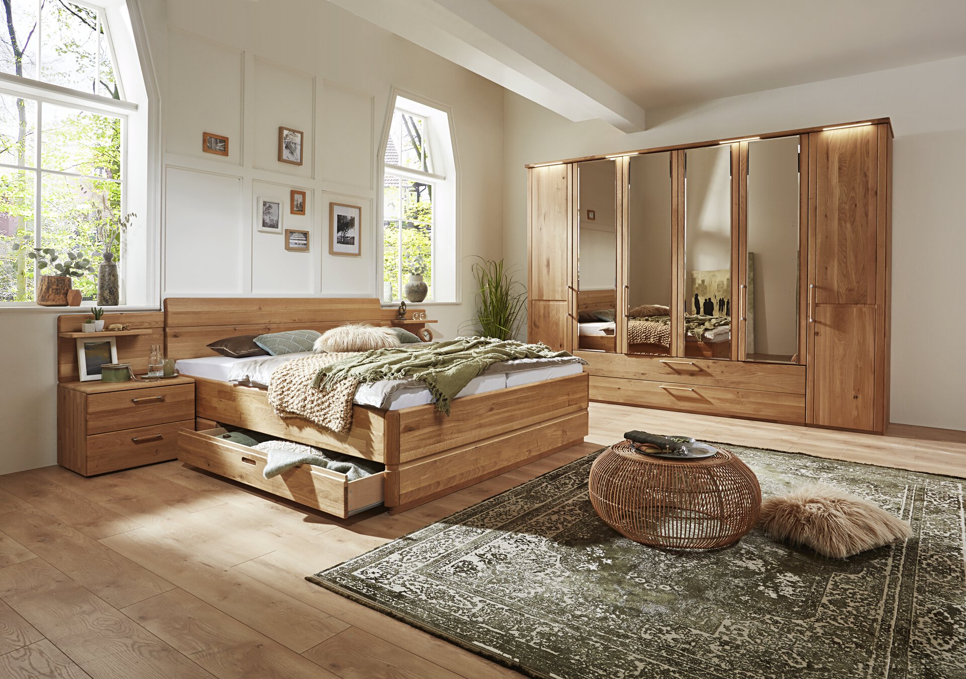 Schlafzimmer Trento Plus VALMONDO Holz braun ca