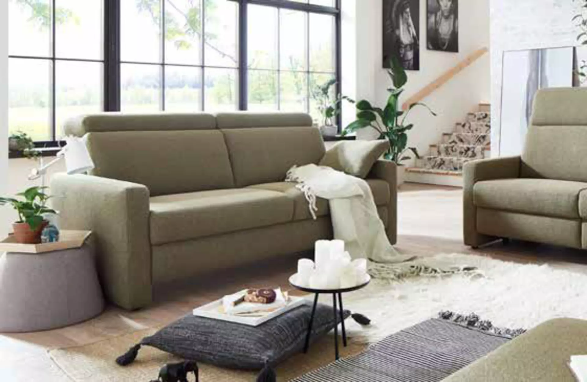Sofa 3-Sitzer BENEFIT Vito Textil 188 x 47 x 188 cm