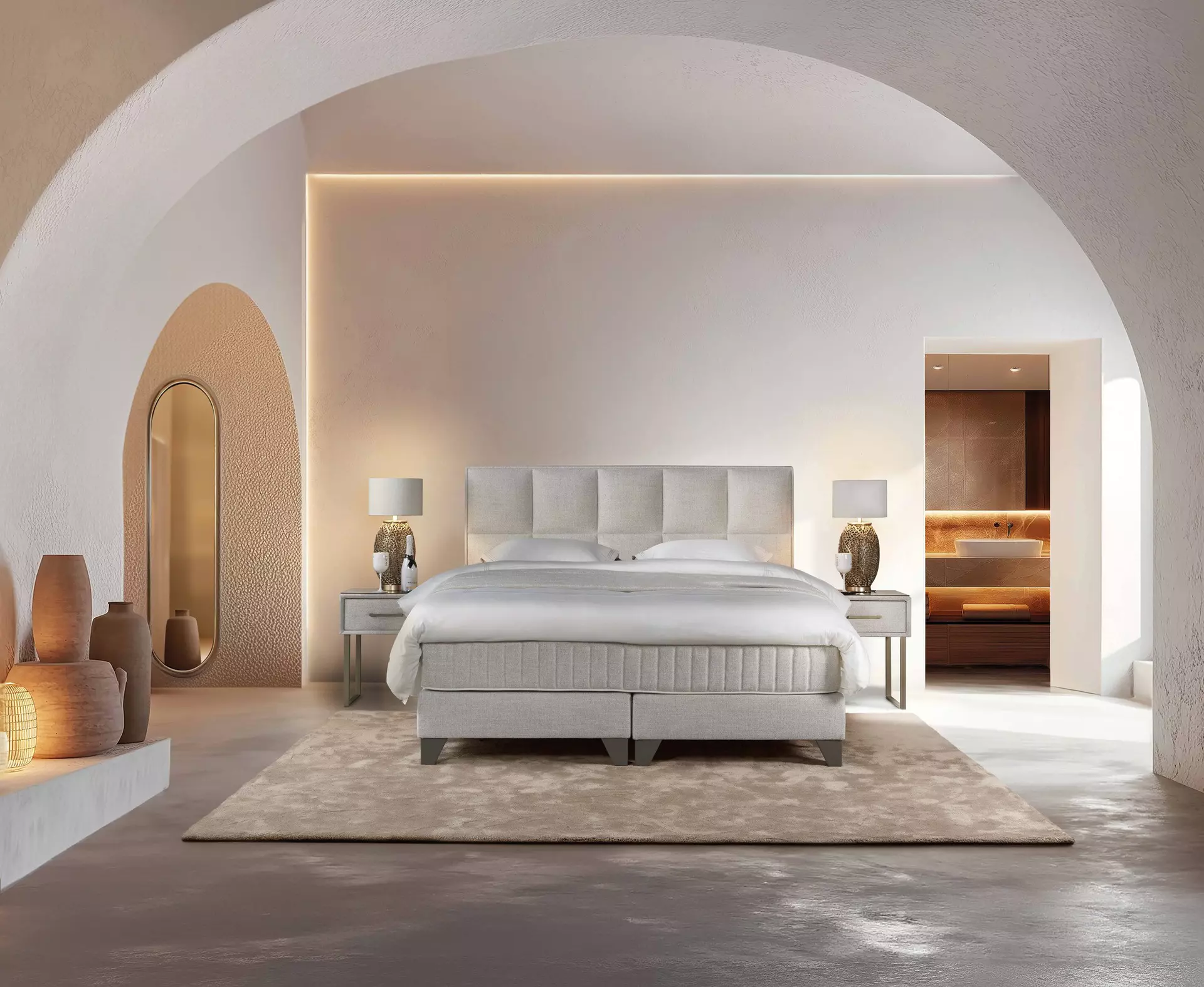 Boxspringbett HOLLYWOOD Serta Metall 180 x 120 x 210 cm