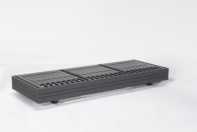 4. Bild von Loungesofa Kunststoff grau ca. 198 x 76 x 81 cm