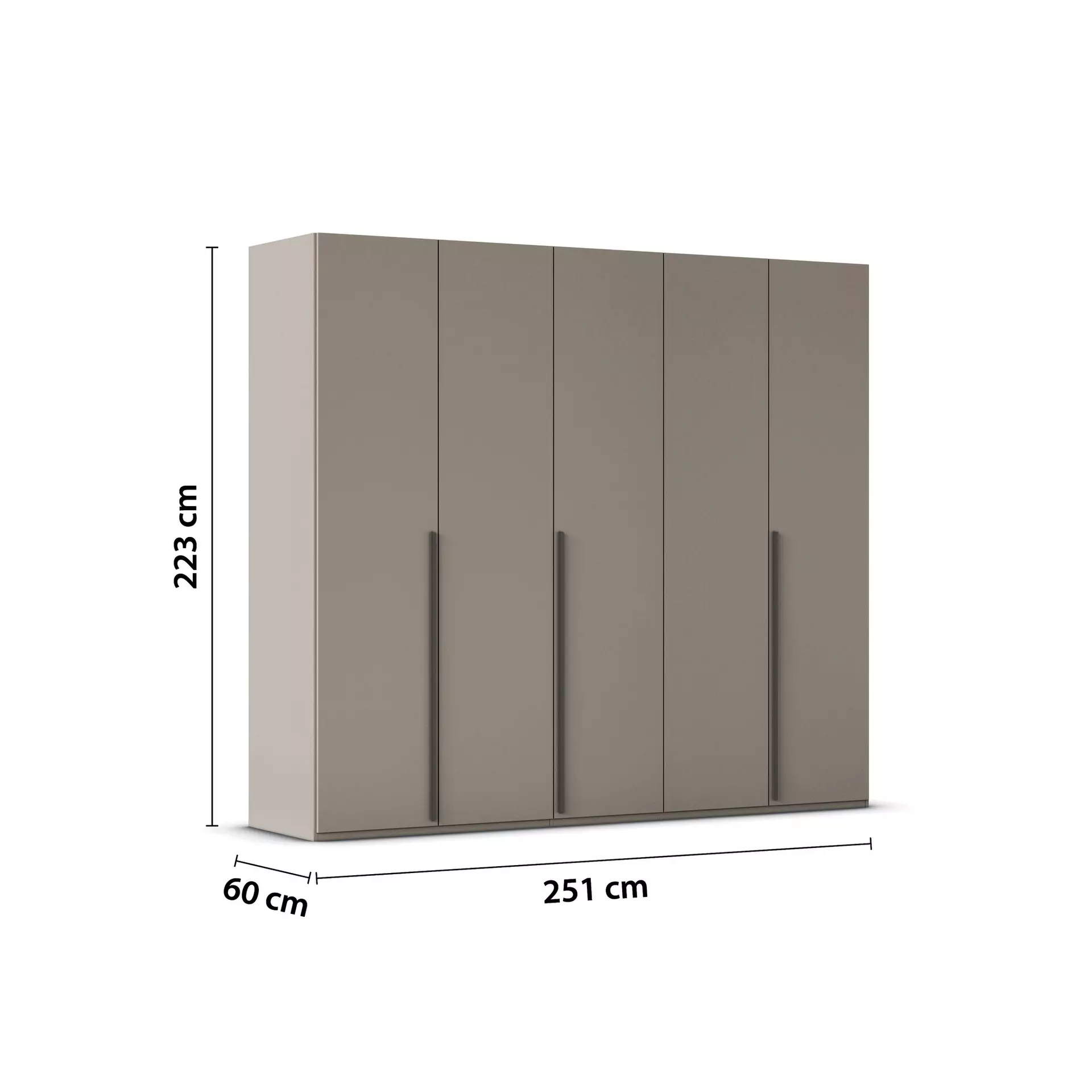 Drehtürenschrank MONTCLAR rauch ORANGE Holzwerkstoff 60 x 223 x 251 cm