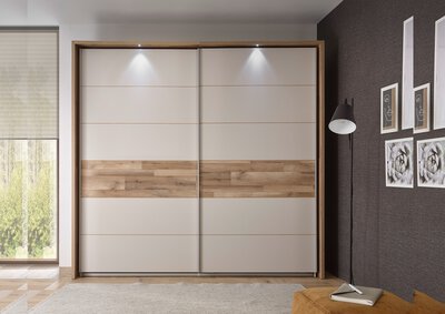 Bild von Schwebetürenschrank ca. 270 x 210 x 60 cm Dreamoro beige