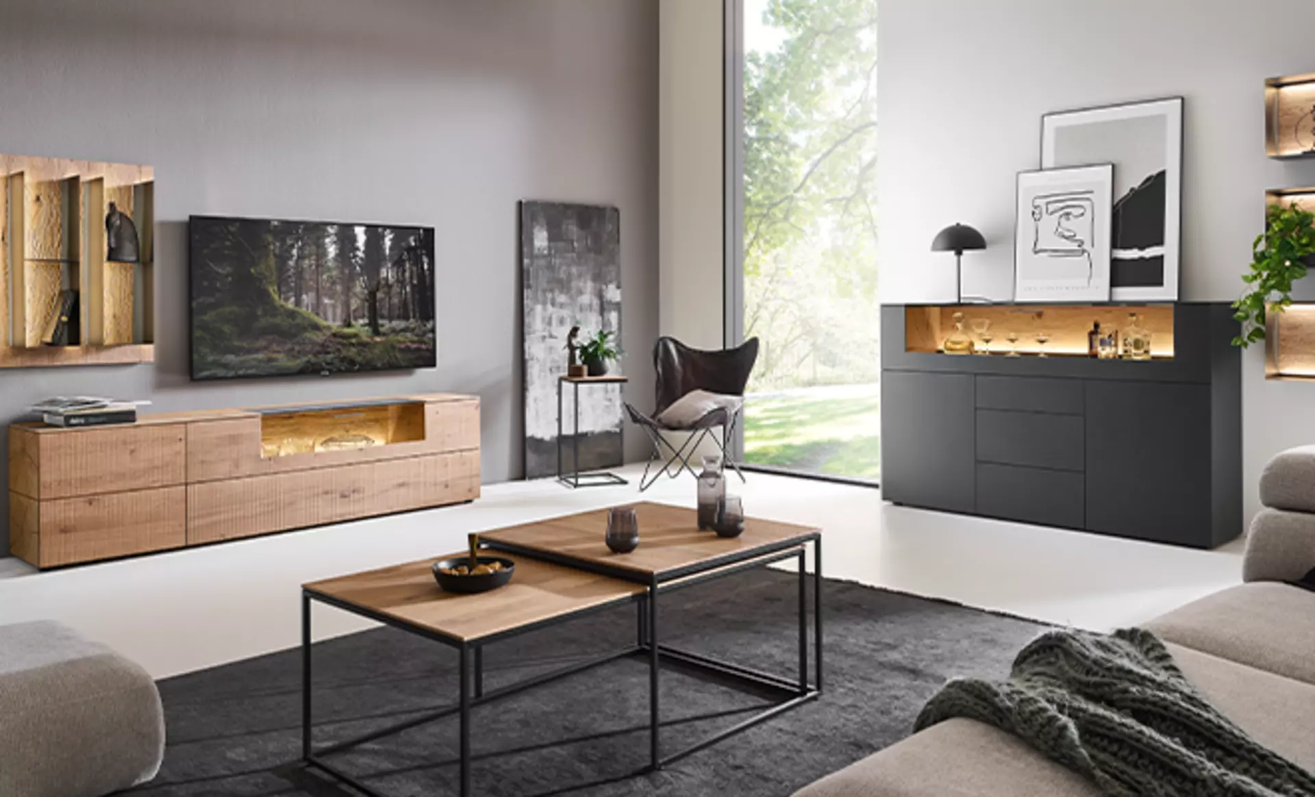 Wohnwände und Sideboards für das moderne Wohnzimmer