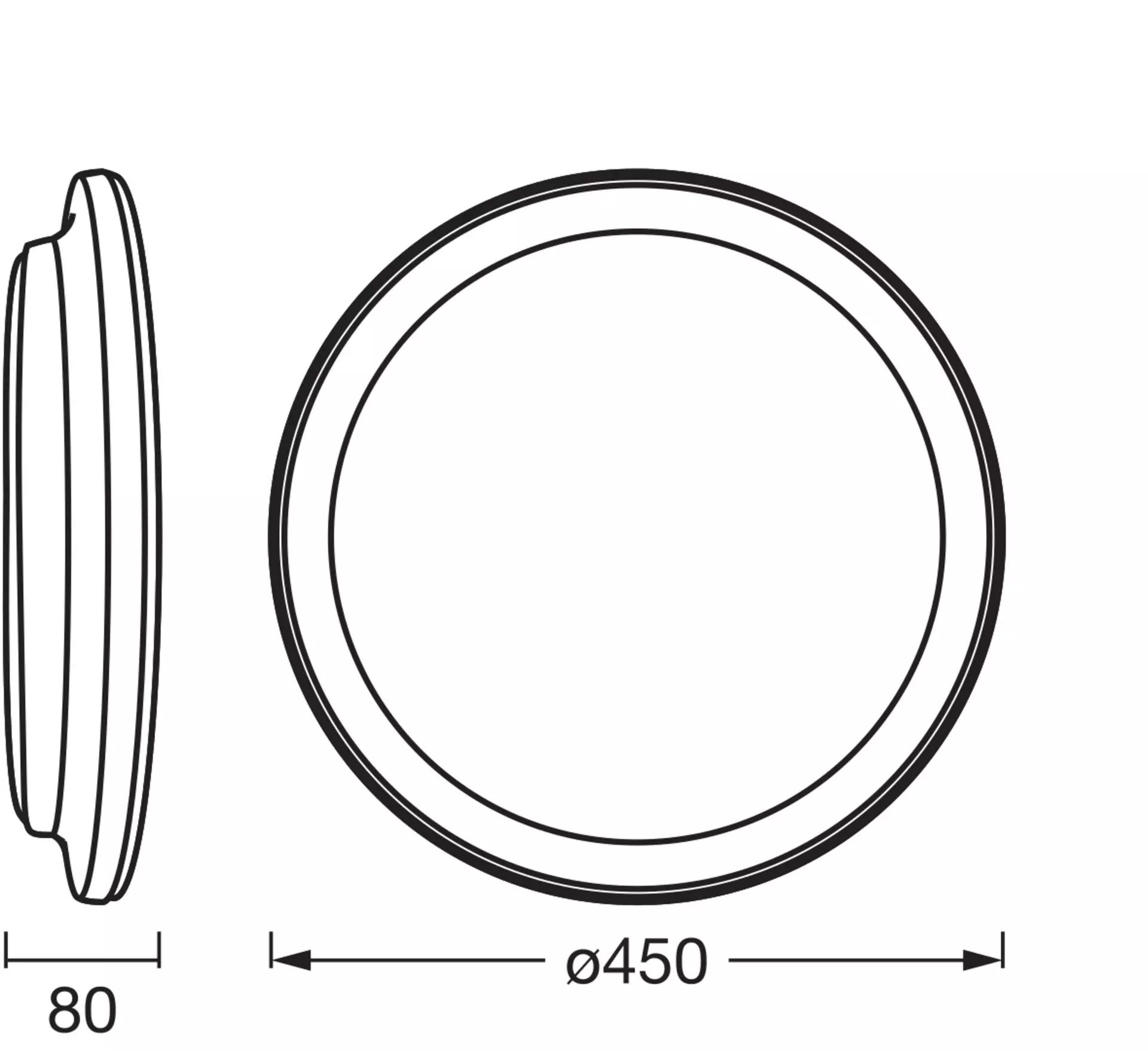 Deckenleuchte Pederson Basic Ceiling OSRAM Metall 