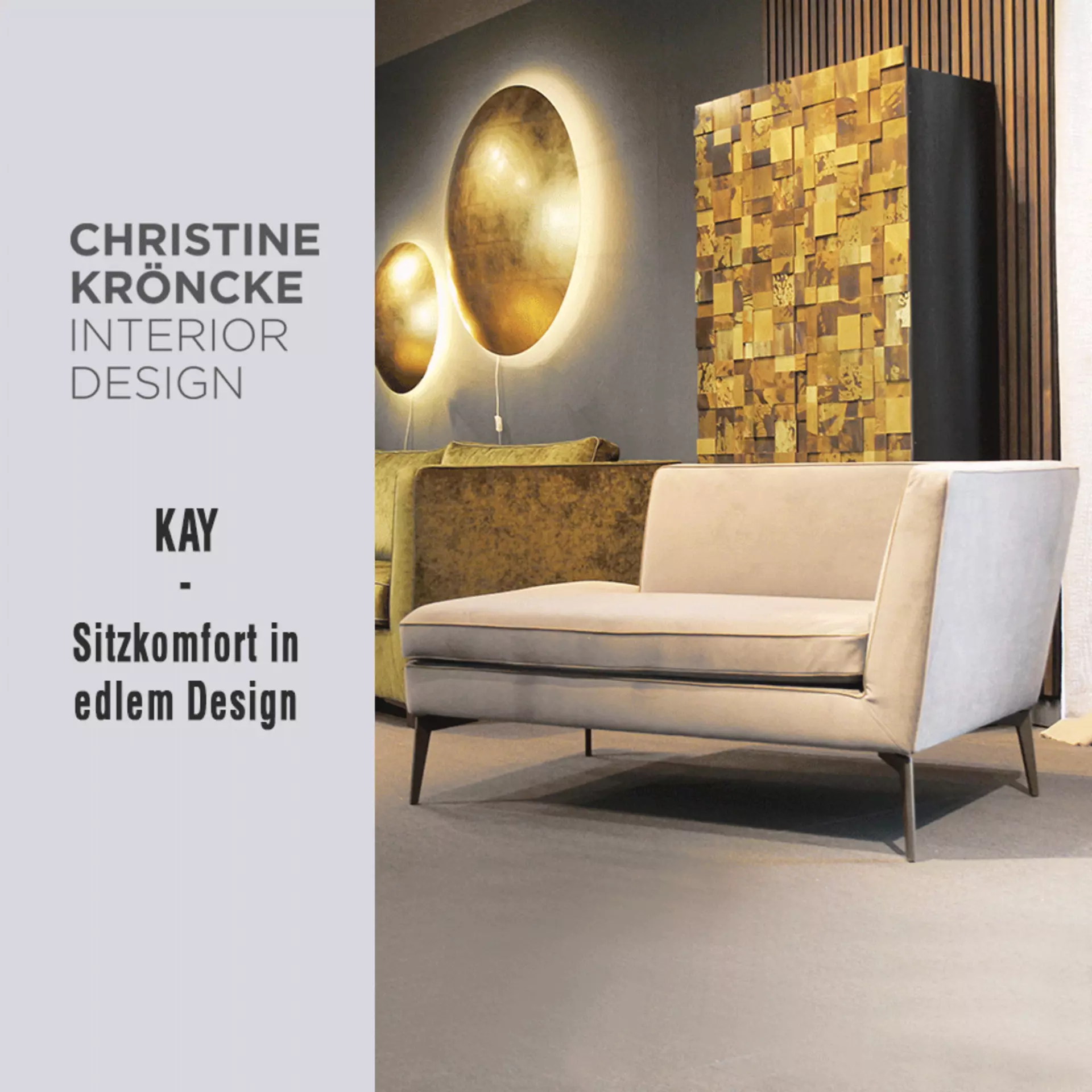 Die Recamiere KAY von Christine Kröncke ist Sitzkomfort in edlem Design - jetzt zum exklusiven interni Aktionspreis