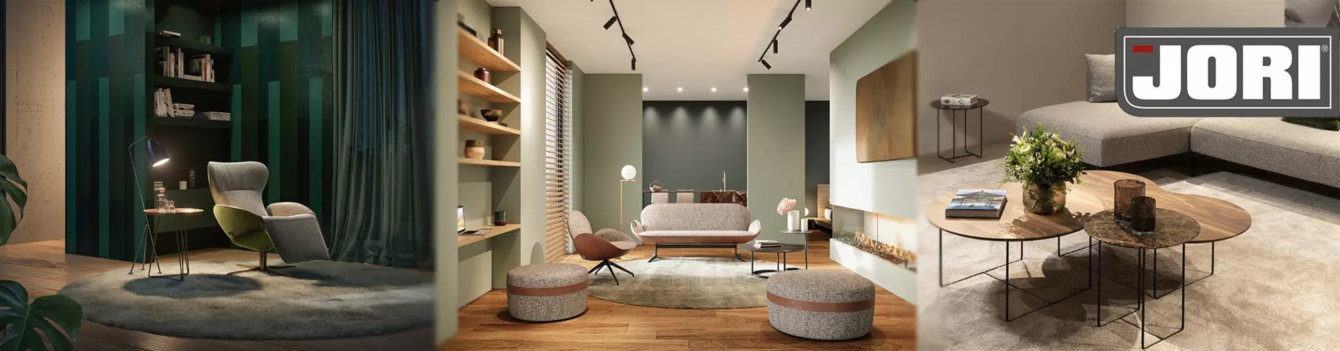 Desktop-Banner für die Markenseite von Jori