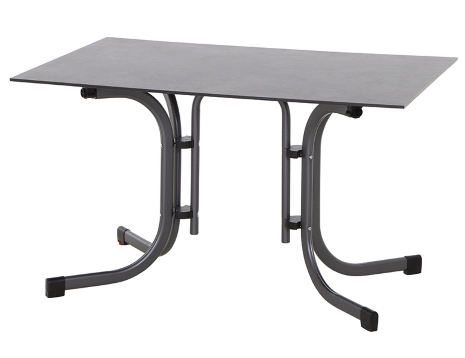 Klapptisch Siena Garden Kunststoff, Metall grau ca. 120 cm x 71 cm x 80