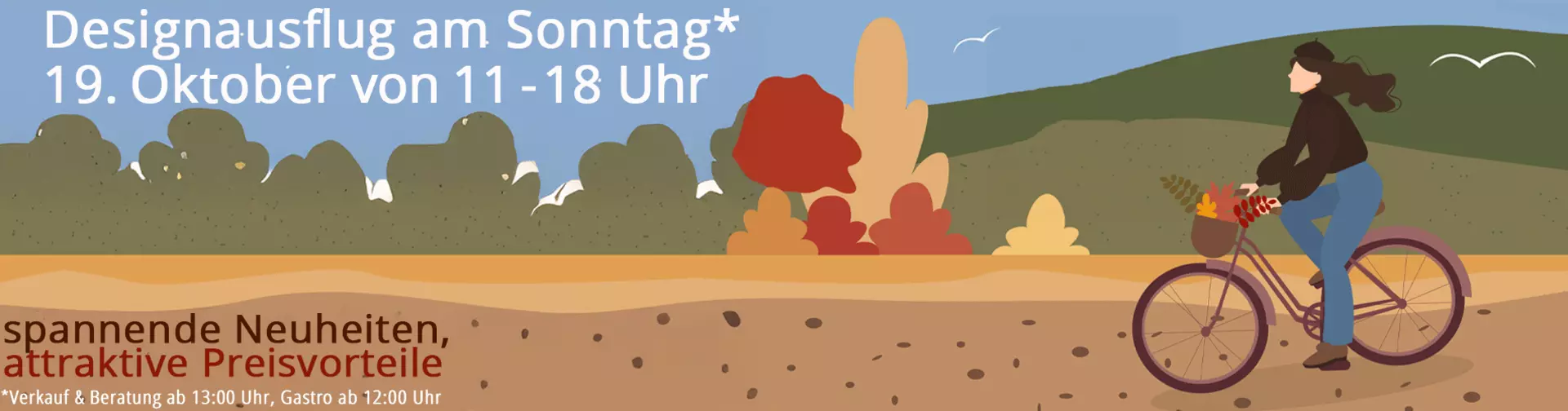 Designaisflug am Sonntag: besuchen Sie unseren verkaufsoffenen Sonntag am 19. Oktober von 11 bis 18 Uhr