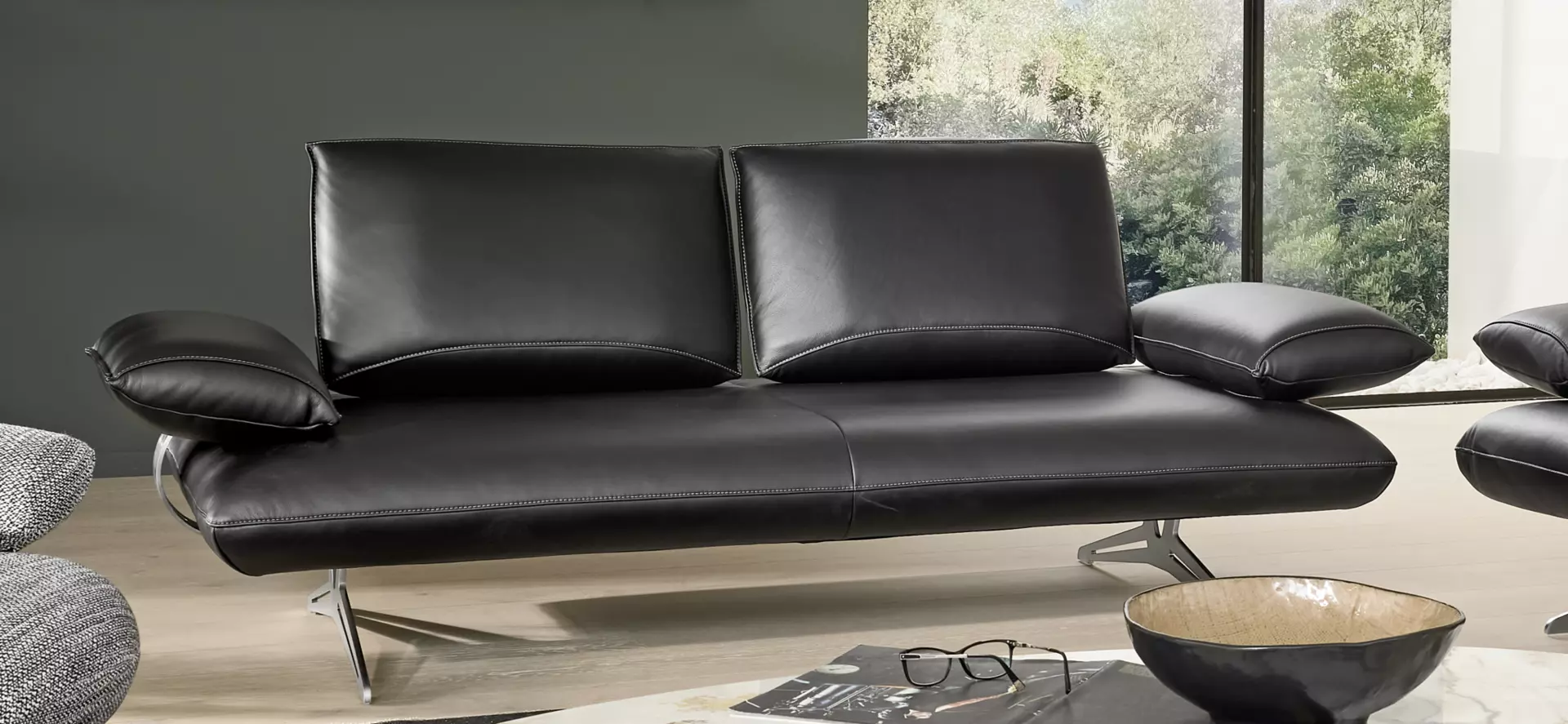 Sofa 2,5-Sitzer CRESPA MONDO Leder 101 x 70 x 234 cm