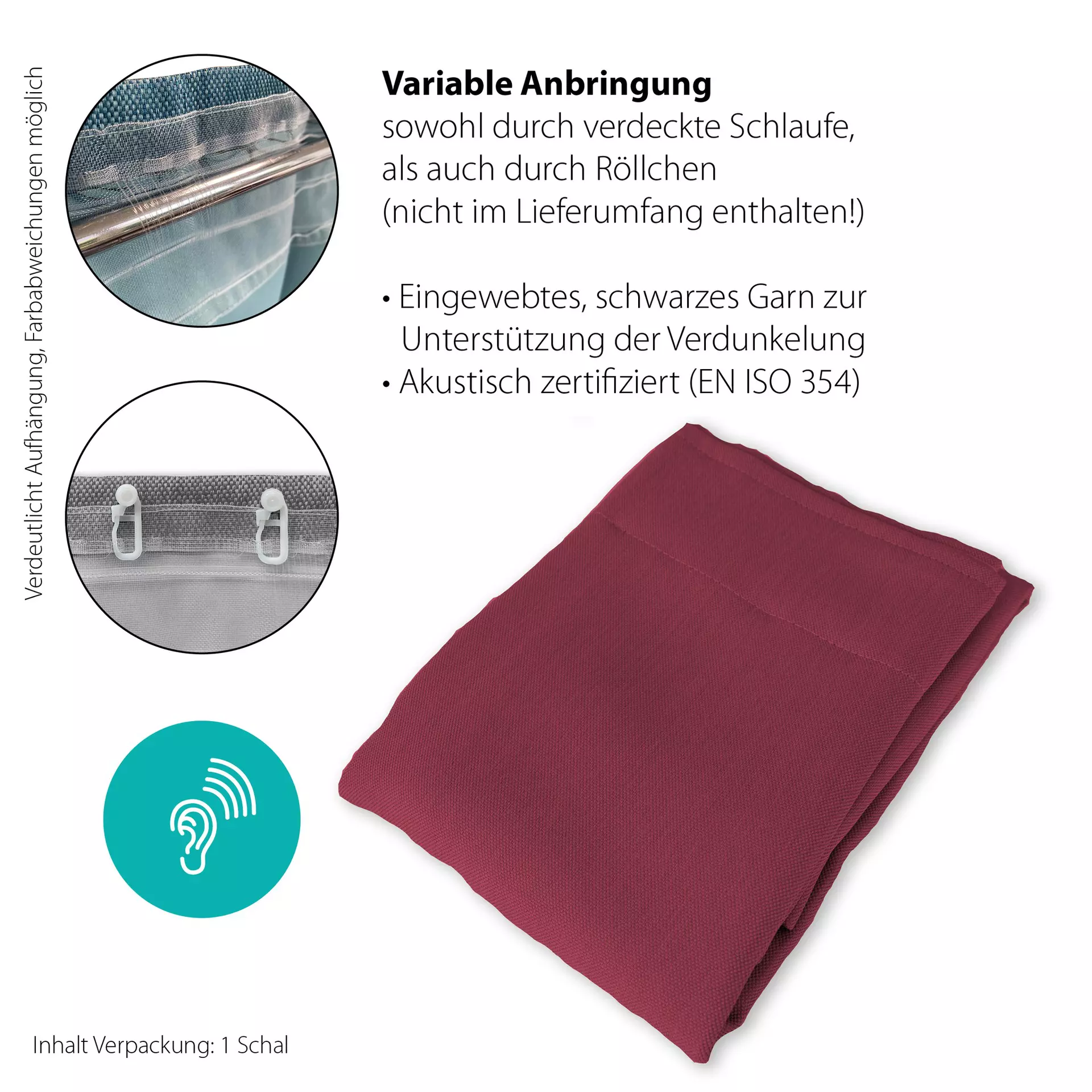 Verdunkelungsschal Galdin Homing Textil 140 x 245 cm