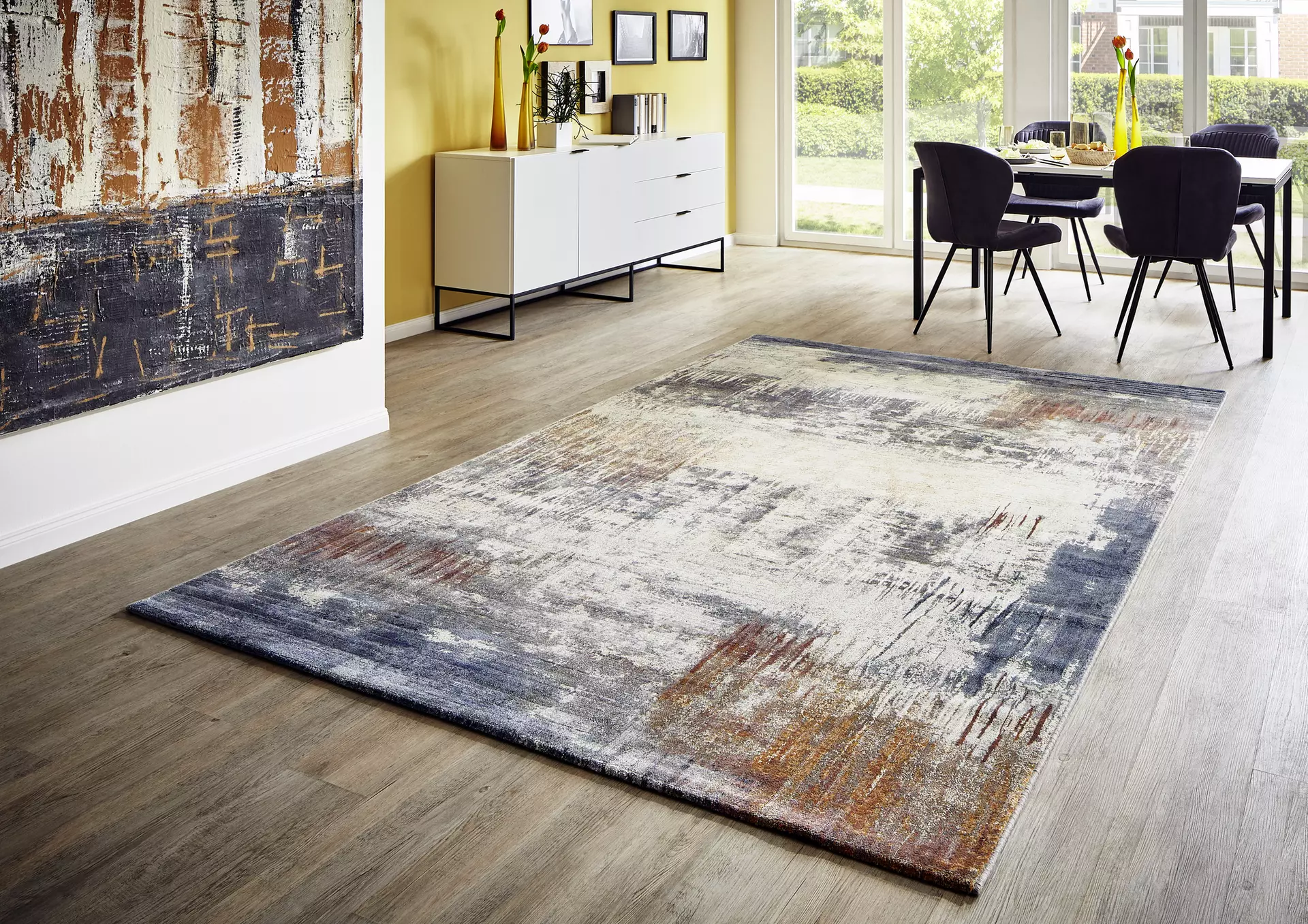 Maschinenwebteppich Argentum Moondance Ragolle Textil 80 x 1 x 150 cm