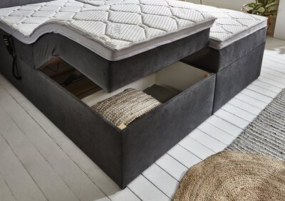 4. Bild von Boxspringbett ca. 213 x 104 x 190 cm Sun Garden grau