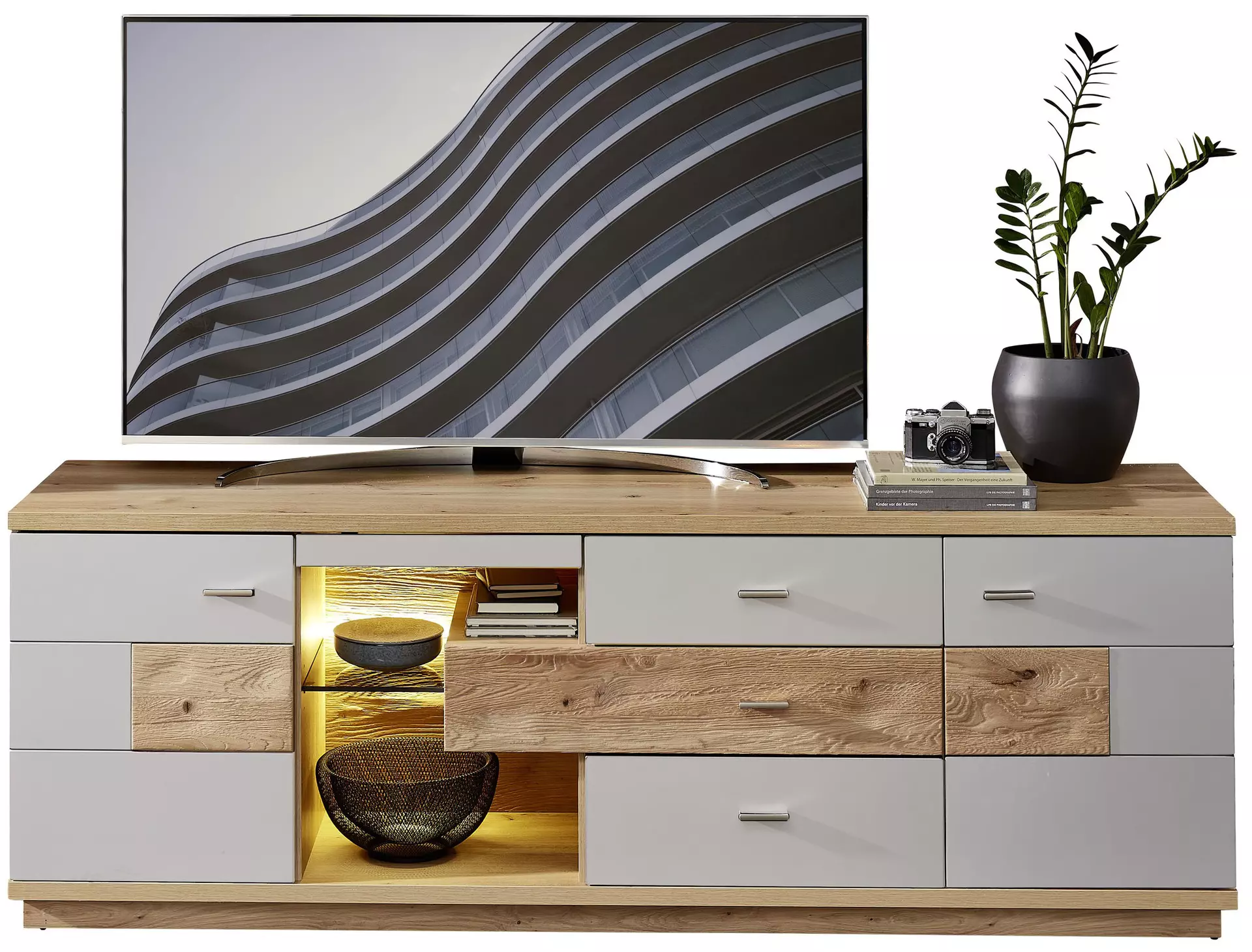 TV-Lowboard VAN COUVER Wohn-Concept Metall 48 x 60 x 190 cm