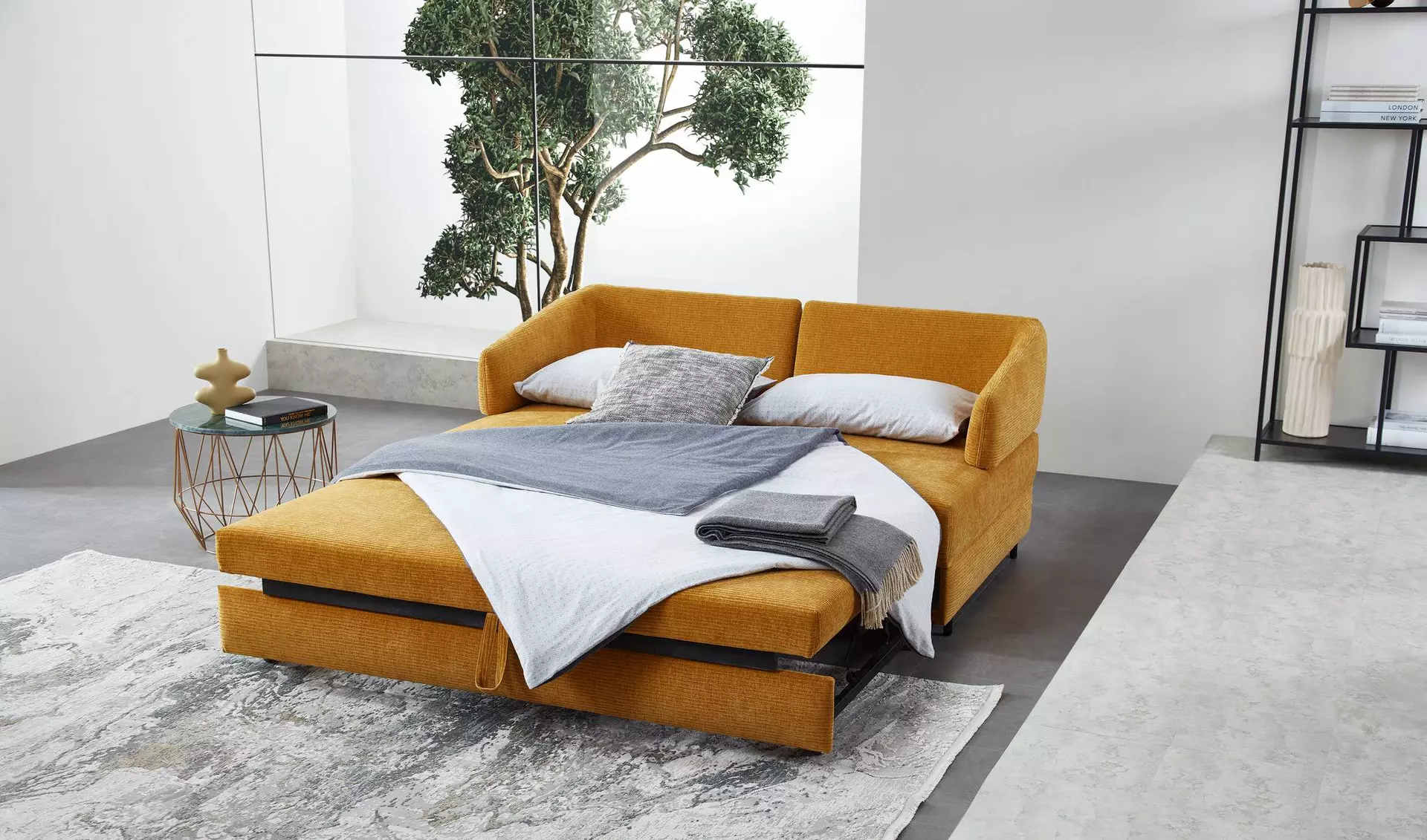 Schlafsofa EMILIA Bali Textil 120 x 89 x 172 cm